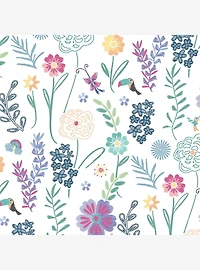 Disney Encanto White Embroidery Floral Wallpaper