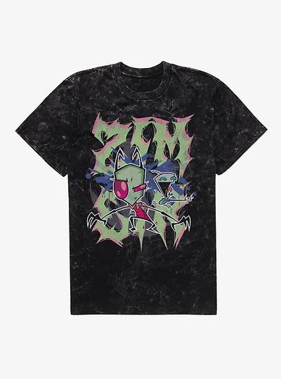 Invader Zim and GIR Mineral Wash T-Shirt