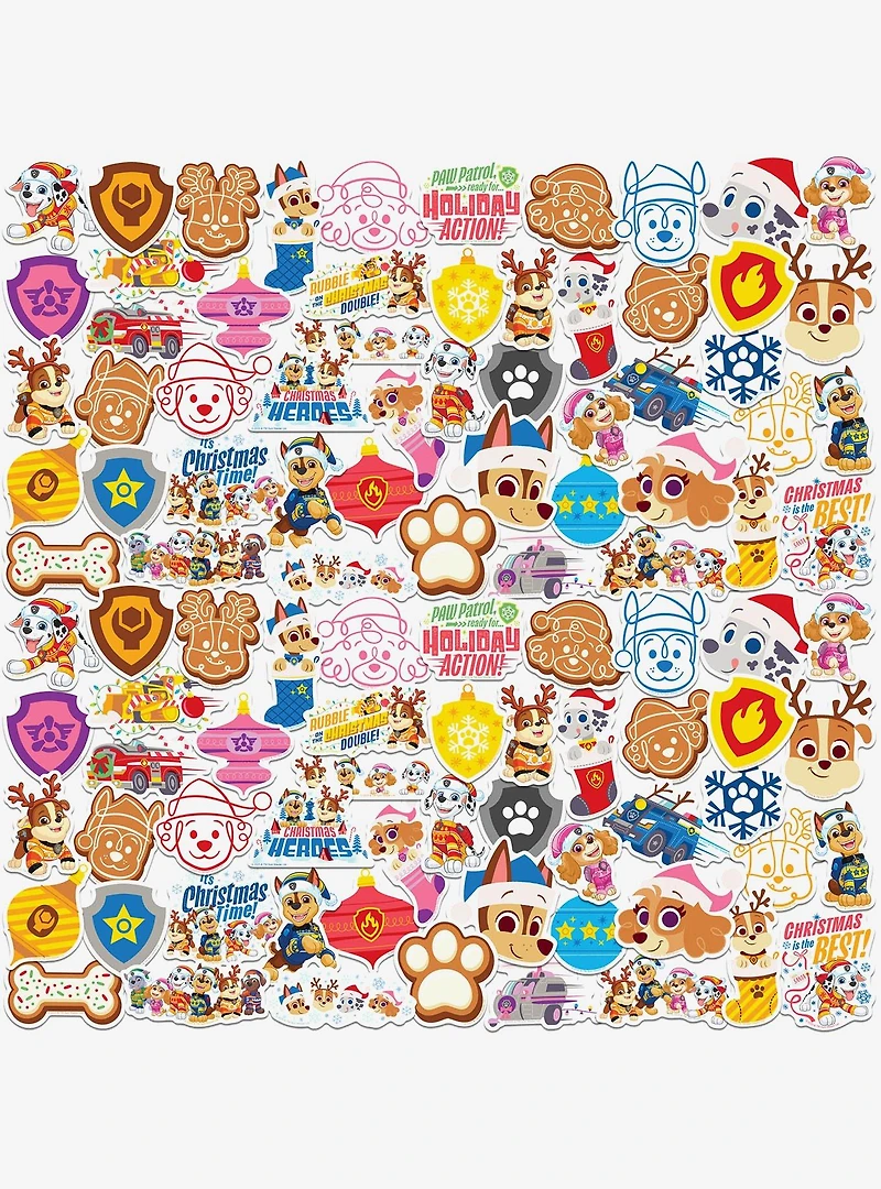 Paw Patrol Series 2025 Christmas Special Miscellaneous 100ct Sticker Pack