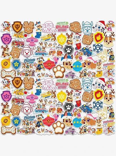 Paw Patrol Series 2025 Christmas Special Miscellaneous 100ct Sticker Pack