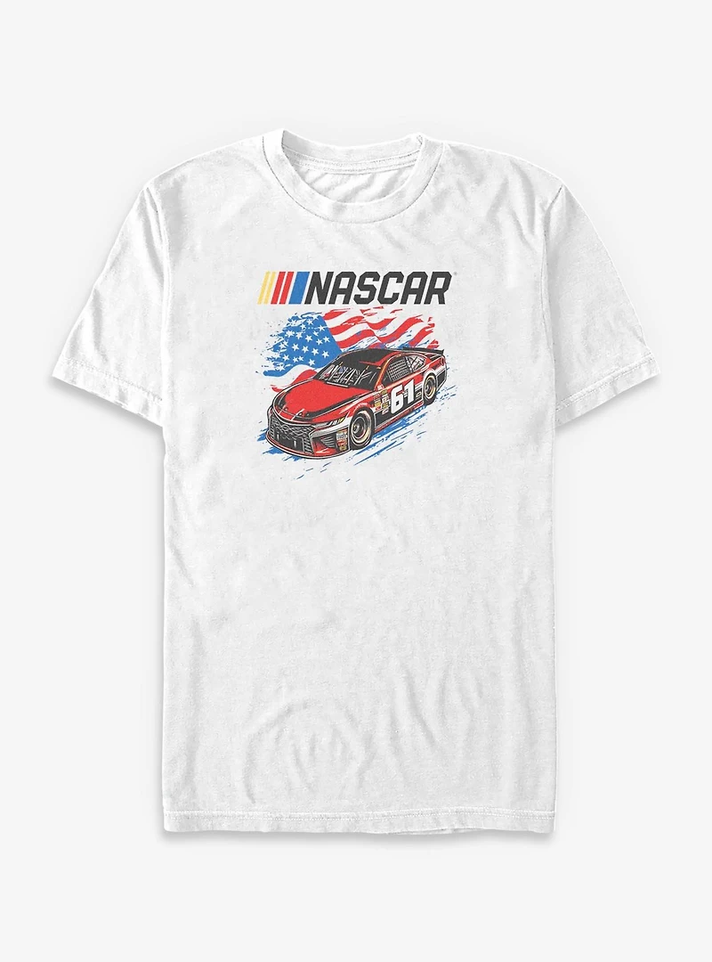 NASCAR Flag Car Racer Big & Tall T-Shirt