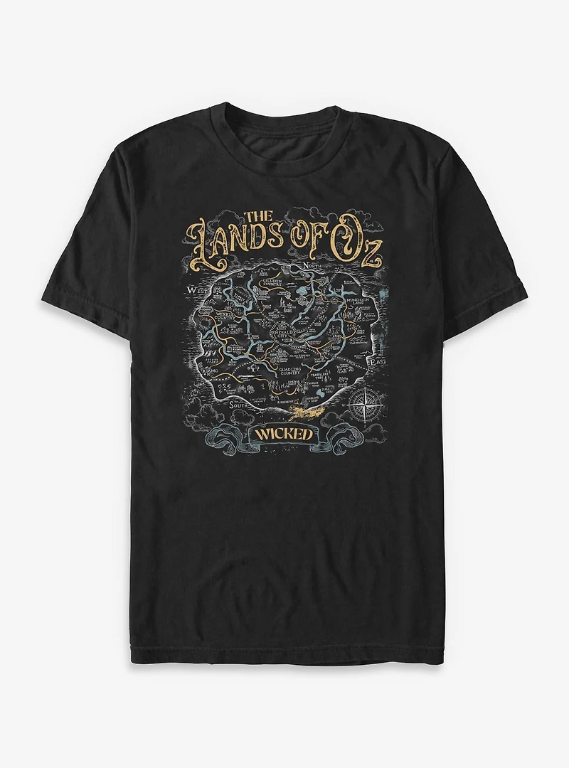 Wicked: For Good The Lands Of Oz Map Big & Tall T-Shirt