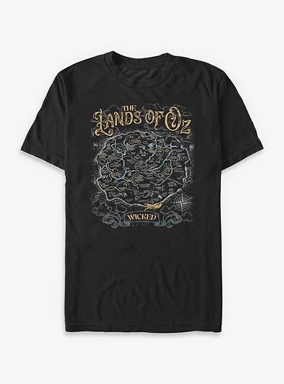 Wicked: For Good The Lands Of Oz Map Big & Tall T-Shirt