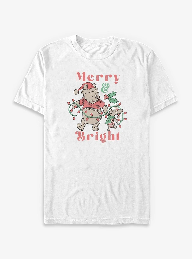 Disney Winnie The Pooh Merry Lights Big & Tall T-Shirt