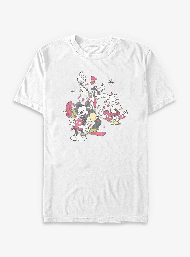 Disney Mickey Mouse & Friends Lights Tangle Big Tall T-Shirt