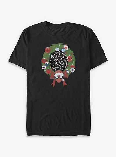 Marvel Spider-Man Christmas Wreath Big & Tall T-Shirt