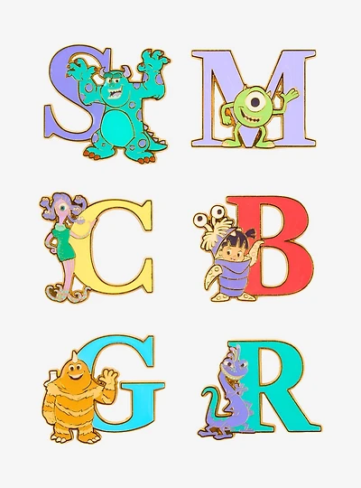 Loungefly Disney Pixar Monsters, Inc. Character Initial Blind Box Enamel Pin - BoxLunch Exclusive