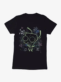 Invader Zim GIR Chalk Art Drawing Womens T-Shirt