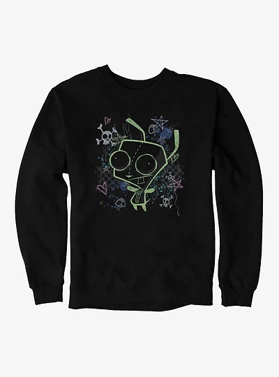 Invader Zim GIR Chalk Art Drawing Sweatshirt