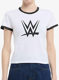 WWE Logo Womens Baby Ringer T-Shirt