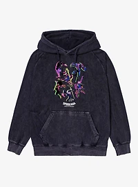 Marvel Spider-Man Spiderverse Neon Mineral Wash Hoodie Box Lunch Exclusive