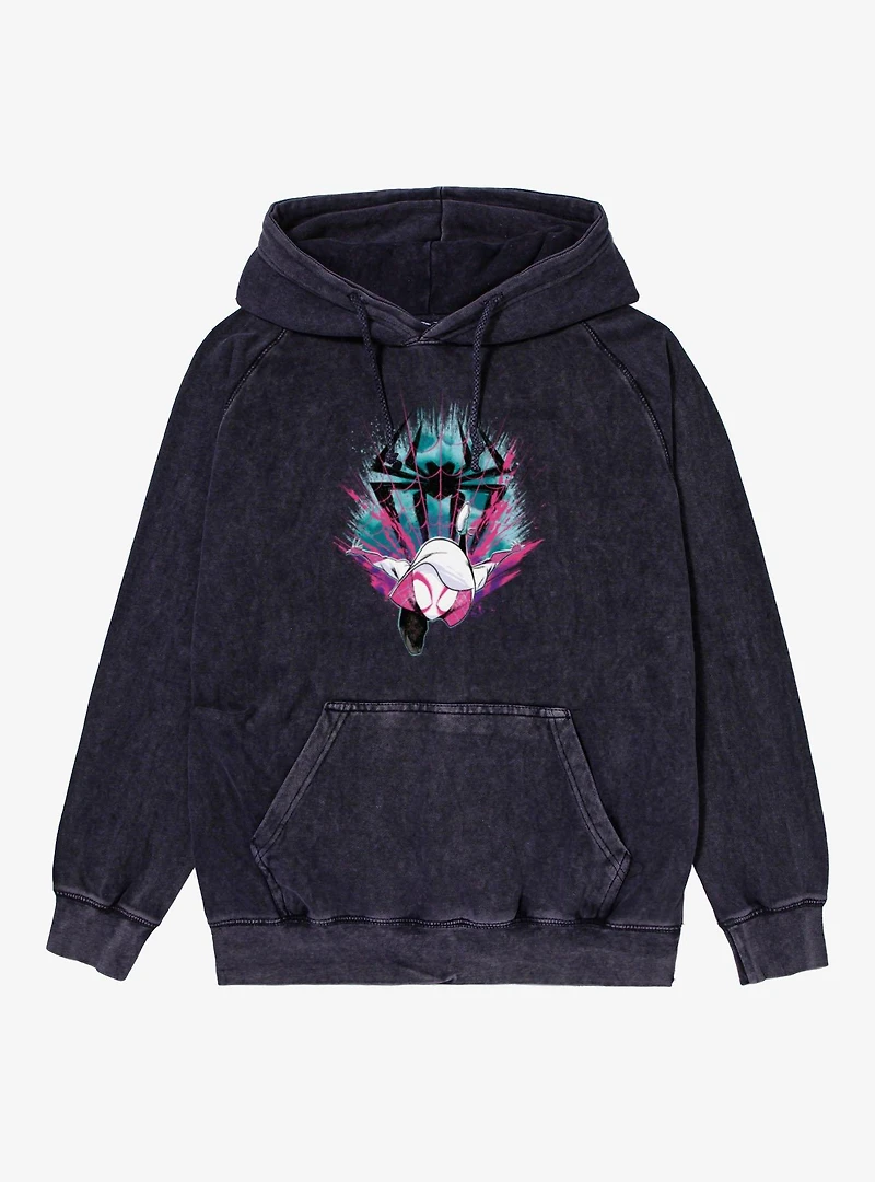 Marvel Spider-Gwen Splatter Mineral Wash Hoodie Box Lunch Exclusive