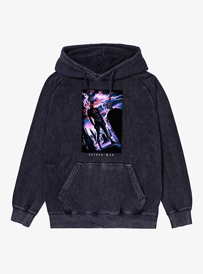 Marvel Spider-Man Dark Graveyard Mineral Wash Hoodie Box Lunch Exclusive