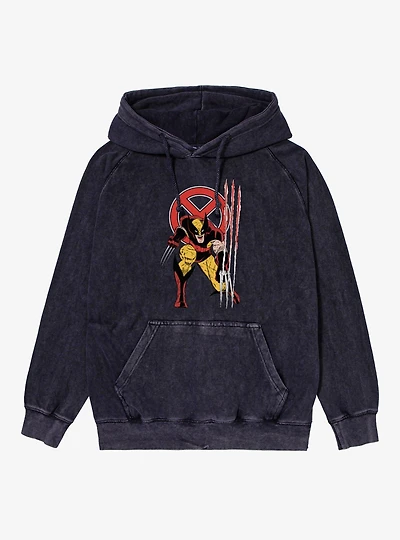Marvel X-Men Wolverine Mineral Wash Hoodie Box Lunch Exclusive