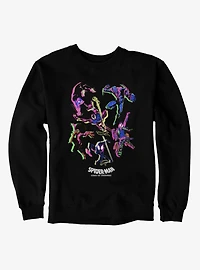 Marvel Spider-Man Spiderverse Neon Sweatshirt Box Lunch Exclusive