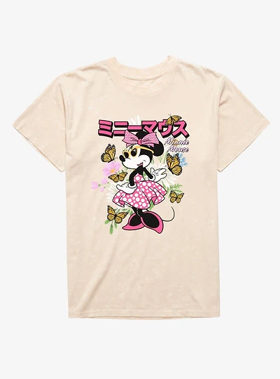 Disney Minnie Mouse Japanese Retro Mineral Wash T-Shirt Box Lunch Exclusive