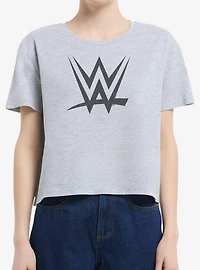 WWE Logo Boxy Crop Womens T-Shirt