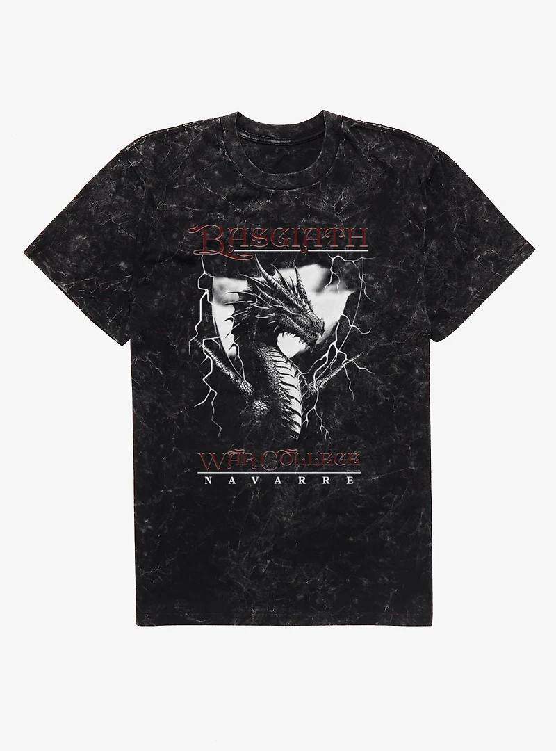 Fourth Wing Basgiath Dragon Mineral Wash T-Shirt