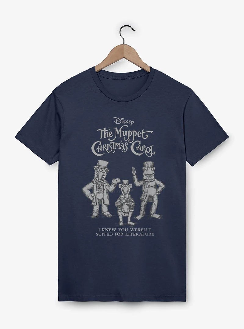 Disney The Muppets Christmas Carol Not Suited For Literature Kermit Gonzo Rizzo T-Shirt