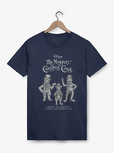 Disney The Muppets Christmas Carol Not Suited For Literature Kermit Gonzo Rizzo T-Shirt