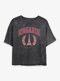 Emily Paris Ringarde Collegiate Womens Mineral Wash Crop T-Shirt