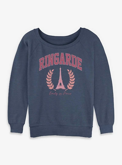 Emily Paris Ringarde Collegiate Womens Slouchy Sweatshirt