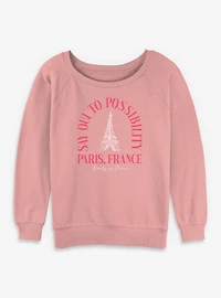 Emily Paris Say Oui Womens Slouchy Sweatshirt