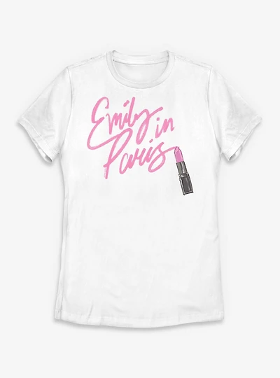 Emily Paris Lipstick Logo Womens T-Shirt