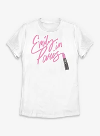 Emily Paris Lipstick Logo Womens T-Shirt