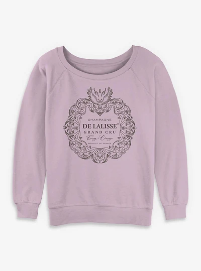 Emily Paris Champagne Label Womens Slouchy Sweatshirt