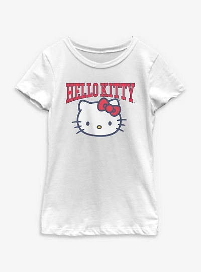 Hello Kitty Collegiate Logo Youth Girls T-Shirt