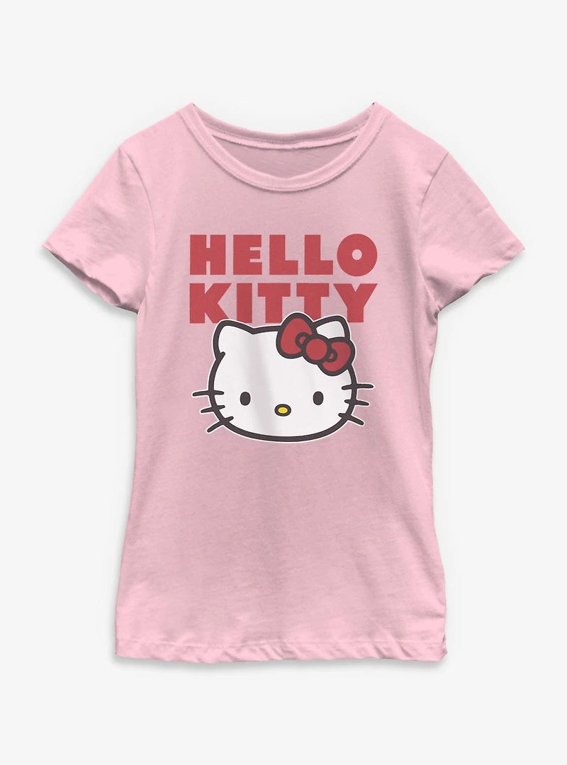Hello Kitty Face Youth Girls T-Shirt