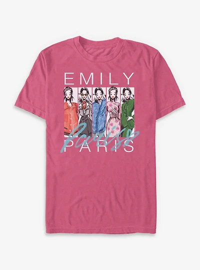 Emily Paris Fashion Sketch Garment Dye T-Shirt