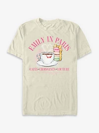 Emily Paris Cafe Croissants Couture Garment Dye T-Shirt