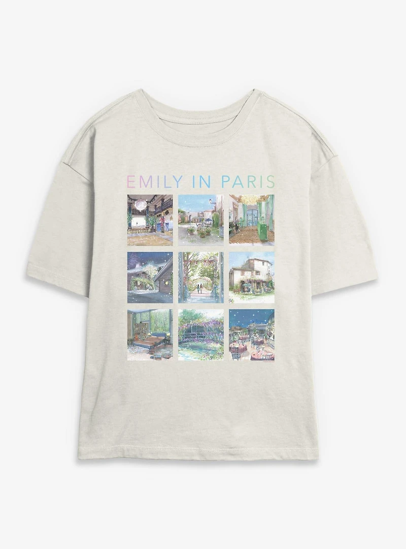 Emily Paris Illustrations Womens Skimmer T-Shirt