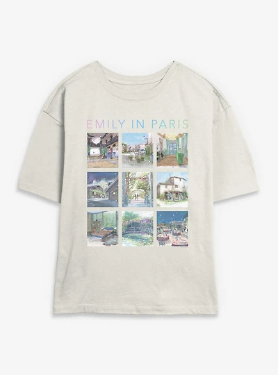 Emily Paris Illustrations Womens Skimmer T-Shirt