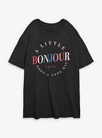 Emily Paris Some Bonjour Womens Oversized T-Shirt