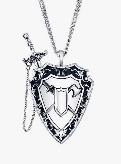 Dungeons and Dragons X RockLove Fighter Sword and Shield Necklace