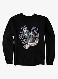 Disney Nightmare Before Christmas Jack And Sally Web Heart Sweatshirt