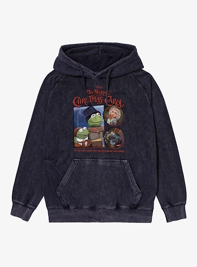 Disney The Muppets Christmas Carol Read Book Mineral Wash Hoodie BoxLunch Exclusive