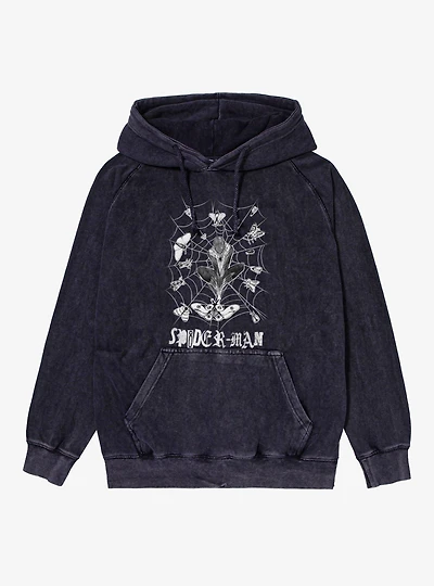 Marvel Spider-Man Butterfly Web Mineral Wash Hoodie