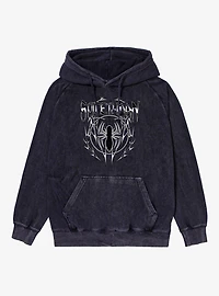 Marvel Spider-Man Metal Style Tattoo Mineral Wash Hoodie