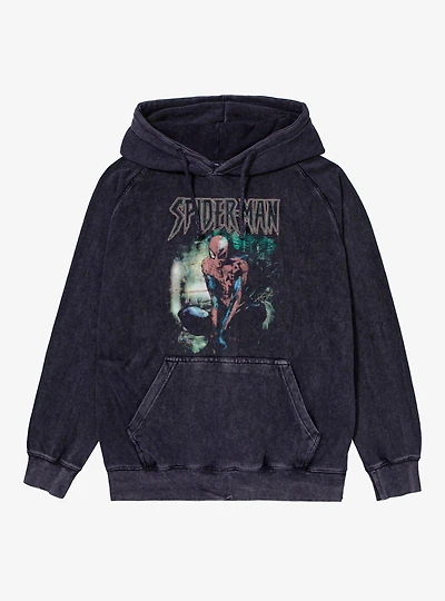 Marvel Spider-Man Vintage Grunge Croutch Mineral Wash Hoodie