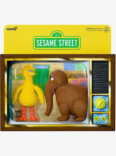 Super7 Sesame Street Big Bird & Mr. Snuffleupagus TV Figure Set