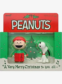 Super7 Peanuts ReAction Charlie Brown & Snoopy (Caroling) Figure Set