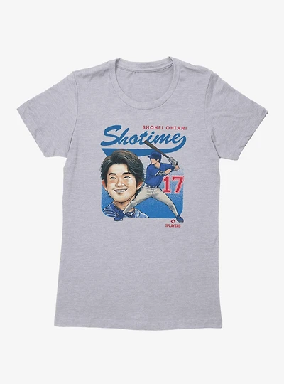 MLB Los Angeles Dodgers Shohei Ohtani Shotime Caricature Womens T-Shirt