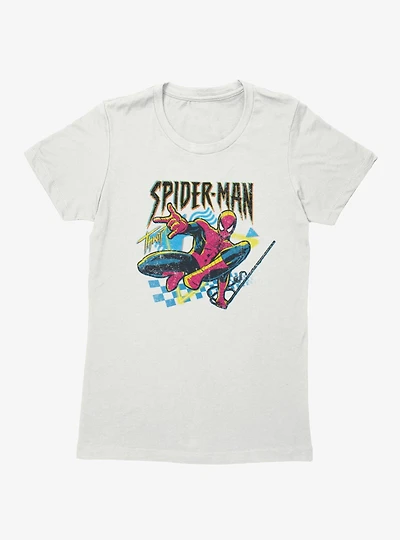 Marvel Spider-Man Racing Thwip Womens T-Shirt