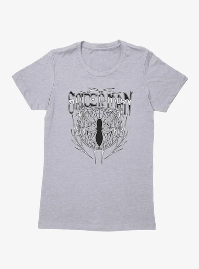 Marvel Spider-Man Metal Style Tattoo Womens T-Shirt