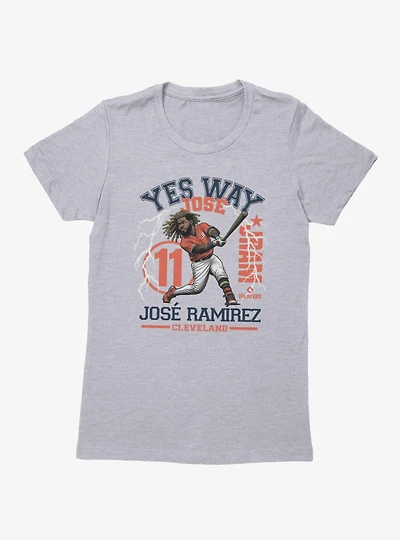 MLB Cleveland Guardians Jose Ramirez Yes Way JRam Womens T-Shirt