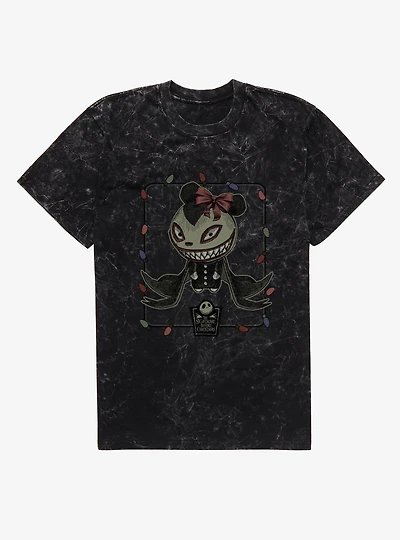 Disney Nightmare Before Christmas Lightbulb Frame Mineral Wash T-Shirt